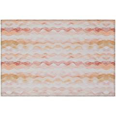 Indoor/Outdoor Surfside ASR46 Peach Washable 1'8" x 2'6" Rug