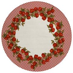 Indoor/Outdoor Kendall KE9 Red Washable 8' x 8' Round Rug