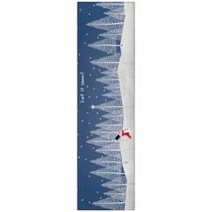Indoor/Outdoor Cozy Winter ACW42 Blue Washable 2'3" x 7'6" Runner Rug