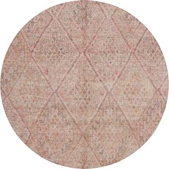 Indoor/Outdoor Karaj Pink 8' x 8' Round Rug
