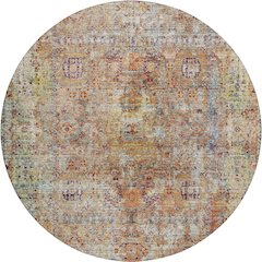 Indoor/Outdoor Karaj Coral 8' x 8' Round Rug