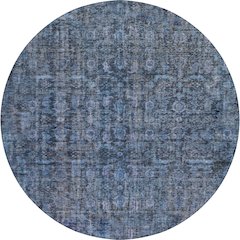 Indoor/Outdoor Karaj Blue 8' x 8' Round Rug