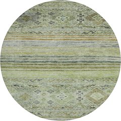 Indoor/Outdoor Karaj Aloe 8' x 8' Round Rug