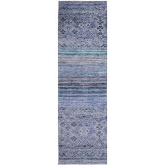 Indoor/Outdoor Karaj Blue 2'3" x 7'6" Runner Rug