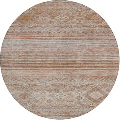 Indoor/Outdoor Karaj Copper 8' x 8' Round Rug