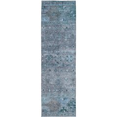 Indoor/Outdoor Karaj Blue 2'3" x 7'6" Runner Rug