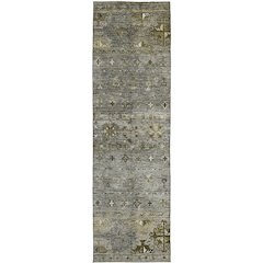 Indoor/Outdoor Karaj Pewter 2'3" x 7'6" Runner Rug