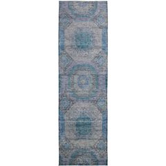 Indoor/Outdoor Karaj Blue 2'3" x 7'6" Runner Rug
