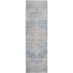 Indoor/Outdoor Karaj Blue 2'3" x 7'6" Runner Rug