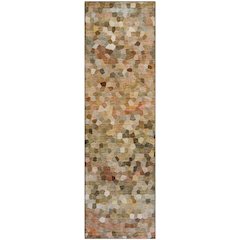 Luxury Washable Indoor/Outdoor Kaleidoscope KL1 Orange 2'3" x 7'6" Runner Rug