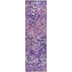 Luxury Washable Indoor/Outdoor Kaleidoscope KL1 Purple 2'3" x 7'6" Runner Rug