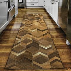 Laredo Brown Animal Patchwork 2'3" x 7'6" Runner Rug Brown ALR35