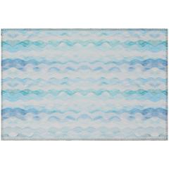 Indoor/Outdoor Surfside ASR46 Blue Washable 1'8" x 2'6" Rug