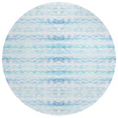 Indoor/Outdoor Surfside ASR46 Blue Washable 8' x 8' Round Rug