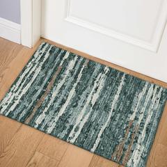 Bravado Shadow Contemporary Stripe 1'8" x 2'6" Accent Rug Shadow ABV34