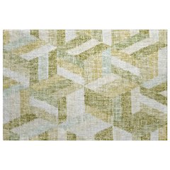 Luxury Washable Lorenzo Aloe 1'8" x 2'6" Rug
