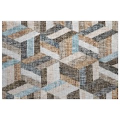 Luxury Washable Lorenzo Brown 1'8" x 2'6" Rug