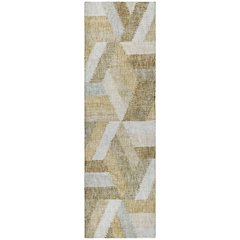 Luxury Washable Lorenzo Tan 2'3" x 7'6" Runner Rug
