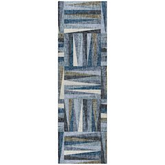 Luxury Washable Lorenzo Denim 2'3" x 7'6" Runner Rug