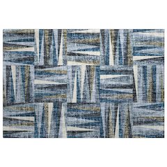 Luxury Washable Lorenzo Denim 1'8" x 2'6" Rug