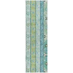 Luxury Washable Lorenzo Mint 2'3" x 7'6" Runner Rug
