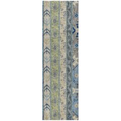 Luxury Washable Lorenzo Navy 2'3" x 7'6" Runner Rug