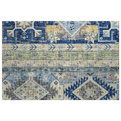 Luxury Washable Lorenzo Navy 1'8" x 2'6" Rug