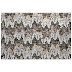 Luxury Washable Lorenzo Charcoal 1'8" x 2'6" Rug