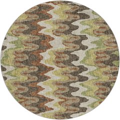 Luxury Washable Lorenzo Chocolate 8' x 8' Round Rug