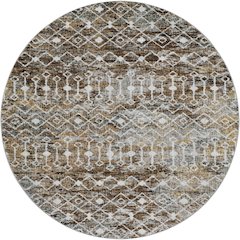 Luxury Washable Lorenzo Brown 8' x 8' Round Rug