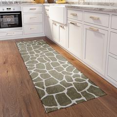 Safari Taupe Animal Animal Print 2'3" x 7'6" Runner Rug Taupe ASF34