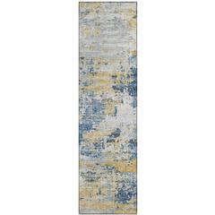 Indoor/Outdoor Accord AAC34 Blue Washable 1'8" x 2'6" Rug