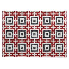 Indoor/Outdoor Marlo MO1 Red Washable 1'8" x 2'6" Rug