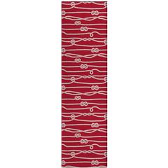 Indoor/Outdoor Harbor HA7 Red Washable 2'3" x 7'6" Runner Rug