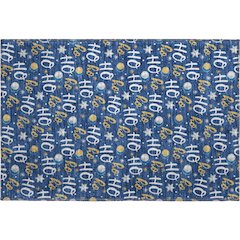Luxury Washable Indoor/Outdoor Merry & Bright Navy 1'8" x 2'6" Rug