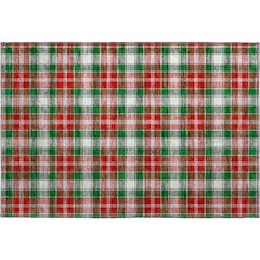 Luxury Washable Indoor/Outdoor Merry & Bright Emerald 1'8" x 2'6" Rug