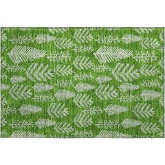 Luxury Washable Indoor/Outdoor Merry & Bright Green 1'8" x 2'6" Rug
