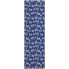 Luxury Washable Indoor/Outdoor Merry & Bright Navy 2'3" x 7'6" Runner Rug