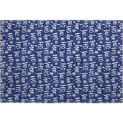 Luxury Washable Indoor/Outdoor Merry & Bright Navy 1'8" x 2'6" Rug