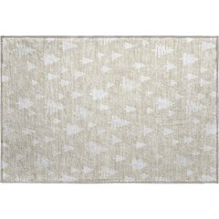 Luxury Washable Indoor/Outdoor Merry & Bright Beige 1'8" x 2'6" Rug