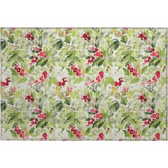 Luxury Washable Indoor/Outdoor Merry & Bright Aloe 1'8" x 2'6" Rug