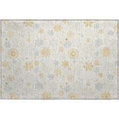 Luxury Washable Indoor/Outdoor Merry & Bright Ivory 1'8" x 2'6" Rug