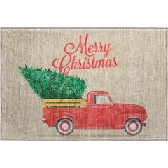 Luxury Washable Indoor/Outdoor Merry & Bright Putty 1'8" x 2'6" Rug