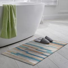 Yuma Blue Transitional Striped 1'8" x 2'6" Accent Rug Blue AYU38