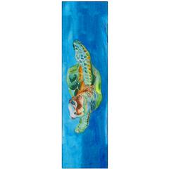 Indoor/Outdoor Harpswell AHP33 Blue Washable 2'3" x 7'6" Runner Rug