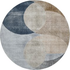 Machine Washable Indoor/Outdoor Neo Sky 8' x 8' Round Rug