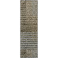 Machine Washable Indoor/Outdoor Neo Taupe 2'3" x 7'6" Runner Rug