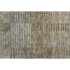 Machine Washable Indoor/Outdoor Neo Taupe 1'8" x 2'6" Rug