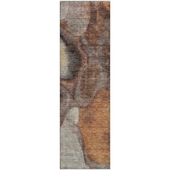 Machine Washable Indoor/Outdoor Neo Coffee 2'3" x 7'6" Runner Rug