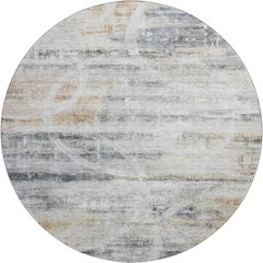 Machine Washable Indoor/Outdoor Neo Silver 8' x 8' Round Rug